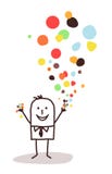Homme d'affaires et confettis illustration libre de droits Homme d'affaires et confettis illustration libre de droits