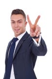 Homme d'affaires faisant des gestes réussi très heureux photo stock Homme d'affaires faisant des gestes réussi très heureux photo stock