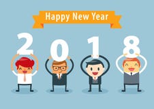 Homme d'affaires Happy New Year Illustration Libre de Droits Homme d'affaires Happy New Year Illustration Libre de Droits