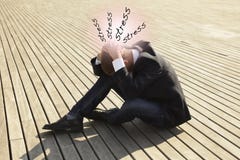 Homme d'affaires sous la tension images libres de droits Homme d'affaires sous la tension images libres de droits