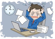 Homme d'image de Worktime - confusion illustration de vecteur Homme d'image de Worktime - confusion illustration de vecteur
