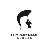 Homme de Spartan Muscle pour le logo de sport ou de forme physique, calibre d'icône illustration de vecteur Homme de Spartan Muscle pour le logo de sport ou de forme physique, calibre d'icône illustration de vecteur