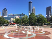 Honderdjarig Olympisch Park, Atlanta, GA royalty-vrije stock foto Honderdjarig Olympisch Park, Atlanta, GA royalty-vrije stock foto