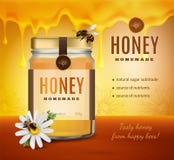 Honey Advertising Background fait maison illustration stock Honey Advertising Background fait maison illustration stock