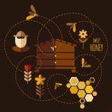 Honey Background illustration de vecteur Honey Background illustration de vecteur