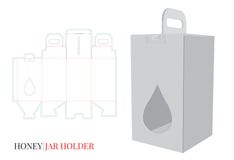 Honey Box decorativo con la maniglia, Honey Jar Holder Illustration Il vettore con tagliato/laser ha tagliato gli strati royalty illustrazione gratis Honey Box decorativo con la maniglia, Honey Jar Holder Illustration Il vettore con tagliato/laser ha tagliato gli strati royalty illustrazione gratis