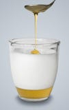 Honey and hot milk alternative flu medicine royalty free stock photo
