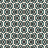 Honeycomb abstract background. Blue colors repeated hexagon tiles mosaic wallpaper. Seamless classic surface pattern. vector illustration Honeycomb abstract background. Blue colors repeated hexagon tiles mosaic wallpaper. Seamless classic surface pattern. vector illustration