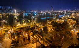 Hong Kong Kwai Chung Wharf 2016 fotografia stock libera da diritti Hong Kong Kwai Chung Wharf 2016 fotografia stock libera da diritti