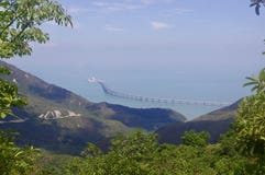 Hong Kongâ-€ Brücke „Zhuhai†„Macao in Lantau lizenzfreies stockbild Hong Kongâ-€ Brücke „Zhuhai†„Macao in Lantau lizenzfreies stockbild