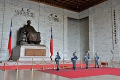 Honor Guard in Chiang Kai-shek Memorial Hall royalty free stock photo Honor Guard in Chiang Kai-shek Memorial Hall royalty free stock photo