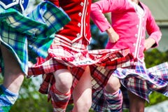 Hooglanddanser bij hooglandspelen in Schotland stock afbeeldingen Hooglanddanser bij hooglandspelen in Schotland stock afbeeldingen