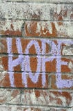 Hope Written On Brick Wall With Chalk Stock Image