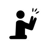 hopeful human icon. Trendy hopeful human logo concept on white b stock illustration hopeful human icon. Trendy hopeful human logo concept on white b stock illustration