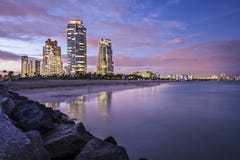 Horizon de Miami Beach photographie stock Horizon de Miami Beach photographie stock