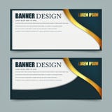 Horizontal banners with 3D abstract background on white background. Vector illustration. royalty free illustration Horizontal banners with 3D abstract background on white background. Vector illustration. royalty free illustration