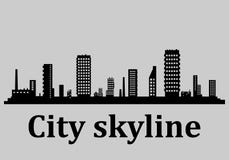 Horizontal urbain moderne Illustration de vecteur Le silhouette illustration stock Horizontal urbain moderne Illustration de vecteur Le silhouette illustration stock