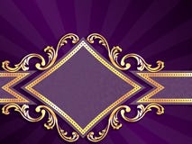 Horizontale diamantvormige purpere banner stock illustratie Horizontale diamantvormige purpere banner stock illustratie
