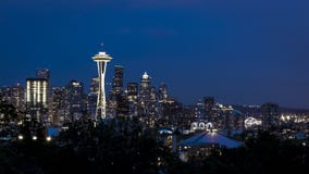 Horizonte de Seattle céntrica imágenes de archivo libres de regalías Horizonte de Seattle céntrica imágenes de archivo libres de regalías