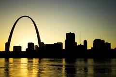 Horizonte de St. Louis Fotos de archivo Horizonte de St. Louis Fotos de archivo