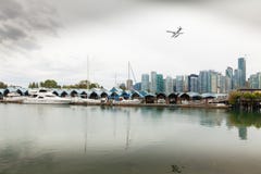 Horizonte de Vancouver y opinión Canadá del puerto imágenes de archivo libres de regalías Horizonte de Vancouver y opinión Canadá del puerto imágenes de archivo libres de regalías