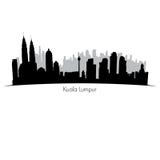 Horizonte del vector de Kuala Lumpur Silueta negra ilustración del vector Horizonte del vector de Kuala Lumpur Silueta negra ilustración del vector