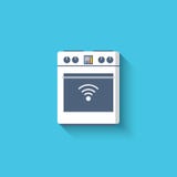 Horno elegante, cocina, icono de la estufa Cocina elegante ilustración del vector Horno elegante, cocina, icono de la estufa Cocina elegante ilustración del vector
