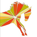 Horse Fine Silhouette Color Royalty Free Stock Photography Horse Fine Silhouette Color Royalty Free Stock Photography