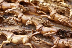 Horse Wood Carve Royalty Free Stock Images