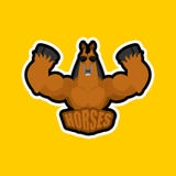 Horses sport logo. Steed Sports team club emblem. Animal mascot gaming sign. Strong horse beast symbol royalty free illustration Horses sport logo. Steed Sports team club emblem. Animal mascot gaming sign. Strong horse beast symbol royalty free illustration
