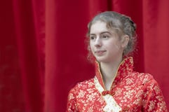 Chinese New Year 2019 - hostess portrait royalty free stock images Chinese New Year 2019 - hostess portrait royalty free stock images