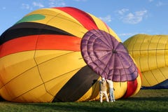 Hot Air Balloon - Preparing For Flight Stock Photography Hot Air Balloon - Preparing For Flight Stock Photography