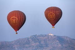 Hot Air Balloons over the temples of Bagan - Myanmar
