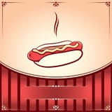 Hot-dog d'aliments de préparation rapide illustration libre de droits Hot-dog d'aliments de préparation rapide illustration libre de droits