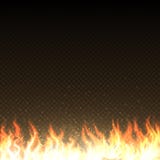 Hot fire flames with glowing sparks isolated vector template vector illustration Hot fire flames with glowing sparks isolated vector template vector illustration