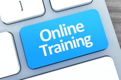 Hot key for Online Training on Modern Computer Keyboard. Top vie