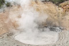 Mud volcano erupting Stock Photography Mud volcano erupting Stock Photography