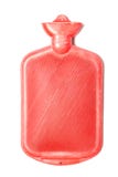 Hot water bottle or bag red color on isolated Stock Photo Hot water bottle or bag red color on isolated Stock Photo