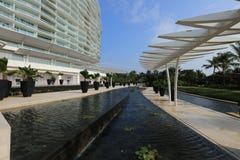 Hotel do feriado da Sete-estrela dos manguezais de Haitangwan na ilha de Hainan 3 fotografia de stock Hotel do feriado da Sete-estrela dos manguezais de Haitangwan na ilha de Hainan 3 fotografia de stock