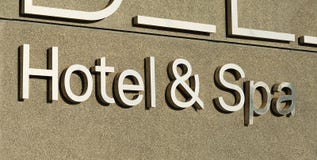 Hotel- und Badekurortzeichen stockfotografie Hotel- und Badekurortzeichen stockfotografie