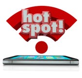 Hotspot Smart Phone Wifi Wireless Internet Online Signal Broadcast stock illustration Hotspot Smart Phone Wifi Wireless Internet Online Signal Broadcast stock illustration