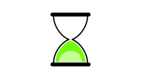 Hourglass Timer Icon seamless looping 4k animation