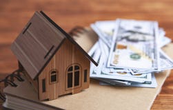 House dollars notebook stock image House dollars notebook stock image
