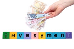 House Investment In Toy Letters Stock Image