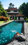 House with large outdoor swimming pool