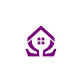 Omega house logo. stock illustration Omega house logo. stock illustration