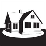 House On A Hill. Vector. Royalty Free Stock Image