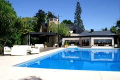 House with pool royalty free stock photos House with pool royalty free stock photos