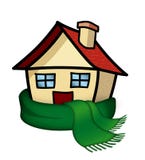 House with scarf stock illustration House with scarf stock illustration