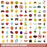 100 household icons set, flat style. 100 household icons set in flat style for any design vector illustration vector illustration 100 household icons set, flat style. 100 household icons set in flat style for any design vector illustration vector illustration